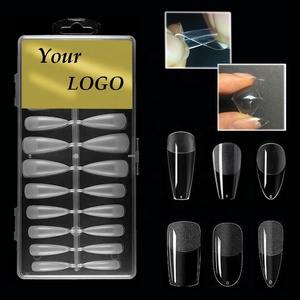 240 pcs/Box Faux Ongles Accessoires Couverture Complète Cercueil Semi-Givré Stiletto Nail Square <span class=keywords><strong>Capsule</strong></span> Salon Tip Faux Nail Art Tips - Product Image 2