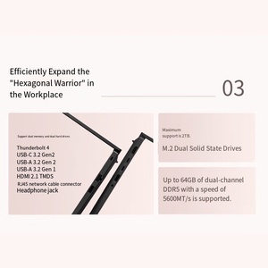 Nouveau Ordinateur Portable Professionnel ThinkPad Intel Core <span class=keywords><strong>5</strong></span> 220H Windows 11 Écran 14 Pouces 2.8K 120Hz 16Go 1To SSD Ordinateur Portable de Bureau - Product Image 4