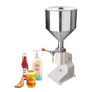 A03 304 Stainless Steel Manual Liquid Filler with Scale and <b>Tray</b> Suitable for Face Cream Shampoo Cosmetics Jam Honey and Milk - Product Image 3
