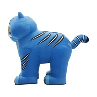 Disfraz de Mascota Inflable de Tigre Azul de 2M y 2.6M de Altura para Adultos