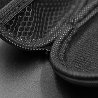 Kotak Penyimpanan Kabel Earphone Oval Hitam KZ dengan Resleting EDX PRO ND CCA ZSN PRO ZS10 PRO CRA C12 Castor ZSN PRO 2 PU Case