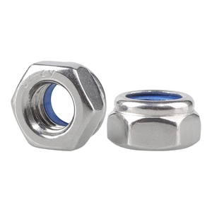 Tuerca de seguridad con inserto de nailon DIN985, acero inoxidable 304, sistema imperial 2 # Tuercas hexagonales autoblocantes anticaída métricas de 3/4" M2-M30 - Product Image 5