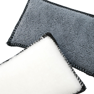 Microfiber Car Cleaning Sponge Rectangle Non <b>Scratching</b> Dual Side Polishing Waxing <b>Pad</b> - Product Image 2