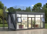 Casa contenedora portátil de 20 pies y 40 pies, casa prefabricada con estructura de acero, edificio de lujo