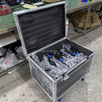6in1 stroboscope flight case led par lumières lumières de scène cob par lumière fly case rgb led stroboscope cob public blinder road case
