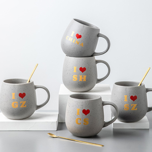 Custom logo <b>Ceramic</b> Matte Coffee Mug Round Ball Shape <b>Ceramic</b> <b>Cup</b> Porcelain Speckled Mug - Product Image 5