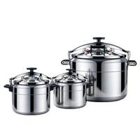 Casserole à pression en aluminium de qualité supérieure 75qt avec compatibilité double combustible, idéale pour les buffets et la restauration événementielle