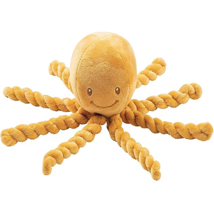 ASTM CPSIA Jouet en <span class=keywords><strong>peluche</strong></span> pieuvre jaune de 10 pouces avec plusieurs jambes ODM OEM Animal en <span class=keywords><strong>peluche</strong></span> pour les tout-petits souriant Jouets pieuvre drôles - Product Image 1