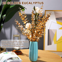 Kunstmatige eucalyptusbladeren, nepplanten, groen voor Kerstmis, bruiloften, feestdagen, huisdecoratie, bloemstukken, nepbloemen