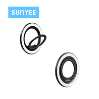 Support magnétique rond pliable Sunyee en métal pour sublimation, accessoires de téléphone vierges en gros pour impression personnalisée