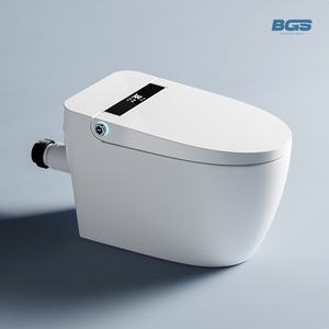 Inodoro de Lujo con Tanque Sanitario, Doble Descarga, Inodoro Suspendido con Rociador de Bidé, <span class=keywords><strong>Cisterna</strong></span> de Vidrio Negro - Product Image 2