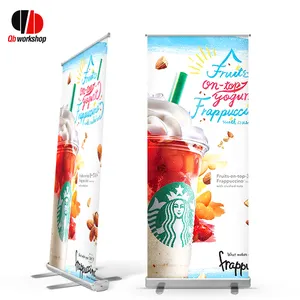 Custom shopping advertising display retractable roll up banner advertising roll up stand banner luxury base roll up banner