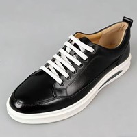Chaussures de marche décontractées pour hommes Dreamy Stark en cuir vert à lacets, talon plat, bout en caoutchouc léger, toutes saisons