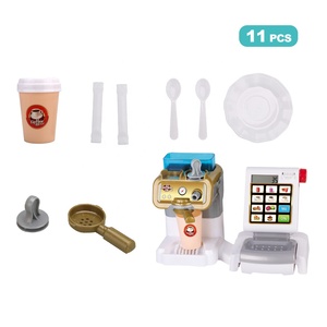 Coffee Shop juego de simulación cocina juguete de compras Set caja registradora máquina de café, calculadora y sonido Real para niños niñas - Product Image 4
