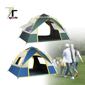 Fornitori all'ingrosso 2-4 persone tende da campeggio all'aperto Pop-Up impermeabili automatiche di alta qualità tenda da campeggio per famiglie