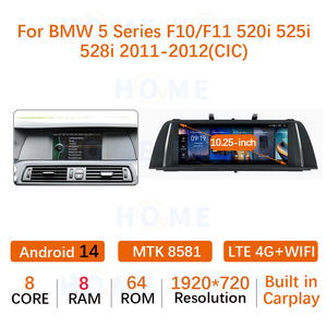 Radio de coche Android 14 para <span class=keywords><strong>BMW</strong></span> 520i <span class=keywords><strong>525i</strong></span> F10 F11 Carplay Android <span class=keywords><strong>Auto</strong></span> 8 Core reproductor de vídeo de coche reproductor Multimedia de coche navegación 4G - Product Image 5