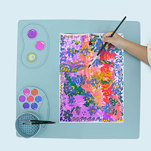 Tapis d'artisanat en silicone, tapis d'artisanat en silicone pour peindre les enfants avec tasse amovible, <span class=keywords><strong>facile</strong></span> <span class=keywords><strong>à</strong></span> nettoyer, prise en charge de la personnalisation - Product Image 3