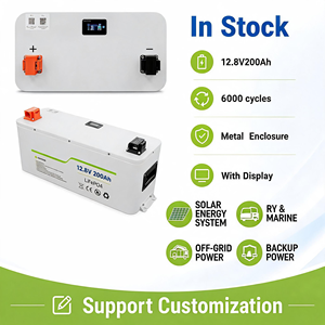 Système de stockage d'énergie solaire hybride avec batterie LiFePO4 12V 200Ah et affichage, boîtier métallique - Product Image 1