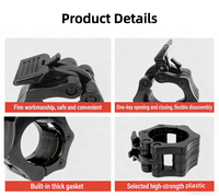 Colliers de serrage rapides pour barres d'haltères et haltères, en plastique, 50 mm, accessoires de fitness