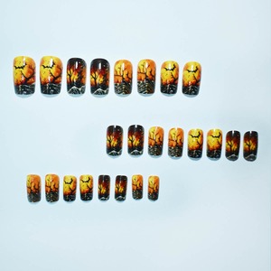 Fournitures pour Ongles Produits <span class=keywords><strong>de</strong></span> Beauté Ongles Presse sur Ongles Halloween Chauve-Souris <span class=keywords><strong>Nuit</strong></span> Arbre Flétri Ongles Wearable Artificial Tips Charms - Product Image 2