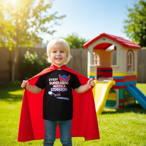 Every <b>Superhero</b> Needs A Sidekick <b>T</b>-<b>Shirt</b> Black Super Brother Design - Product Image 3