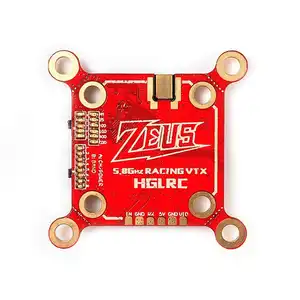 HGLRC Zeus VTX PRO 1.6W 5.8G Transmission d'image 40CH avec microphone PIT/25/400/1/800/1 W réglable pour Drone de course RC FPV