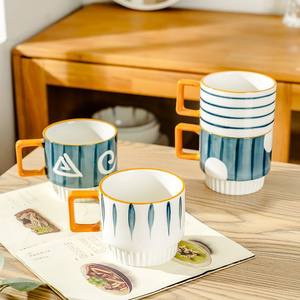Tazas Creativas para el Desayuno, con Diseño Lindo y Personalizado, Pintadas a Mano, Estilo Japonés Simple, para Leche, Taza de Cerámica para el Hogar - Product Image 5