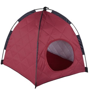 Üretici toptan çevre dostu katı desen Pet çadır kalınlaşmış sıcak katlanabilir kedi/köpek kafesi kış sezonu için kolay taşıma - Product Image 1
