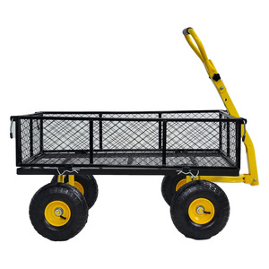Garden <b>Cart</b> 960x510x220mm Carbon Steel Detachable Side Panels <b>For</b> Outdoor <b>Tools</b> Transport - Product Image 3