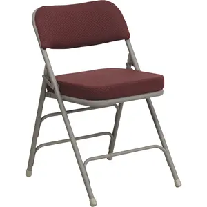 Cadeira dobrável para acampamento de metal com dobradiças duplas para festas ao ar livre personalizada leve por atacado
