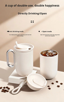 Nouvelle tasse isotherme à café en acier inoxydable 316 personnalisée, tasse à lait glacé isolée, tasse à double paroi sous vide avec poignée