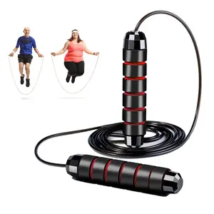 Skipping Rope with Ball Bearings Tangle-Free Rapid Speed Steel Wire