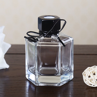 Flacon diffuseur cylindrique en verre vide de luxe personnalisé pour aromathérapie, 50 ml, 120 ml, bouchon à vis, verre transparent, marque FJ, modèle GBA-007