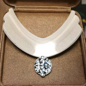 Collar con colgante de lujo transparente de plata de ley S925, estilo elegante personalizado, piedras de circón, diseño minimalista para mujer - Product Image 5