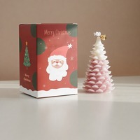 Set Hadiah Lilin Natal Lilin Aroma Kedelai Santa Snowman Dekorasi Pohon Natal Aromaterapi Liburan Grosir