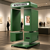 Montage facile, installation en 30 minutes avec armoire pour imprimante, caméra, machine photomaton portable, photomaton personnalisable en couleur