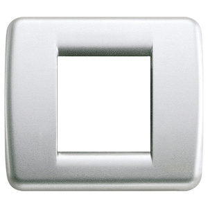 Copertura per Interruttore a Muro in Metallo Argento, Piastra Rotonda 8,5 Cm - Product Image 1
