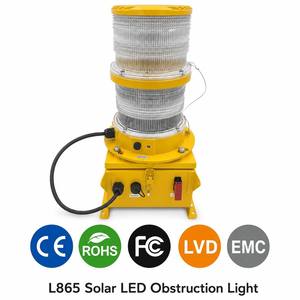 Feux d'obstruction aérienne solaires à LED de type A à haute intensité, blancs, rotatifs, pour hélicoptère et hélicoptère-pale - Product Image 1
