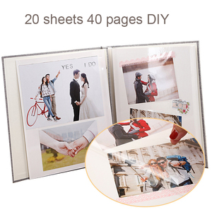 สมุดอัลบั้มรูปภาพ DIY ขนาด 10 นิ้ว แบบมีหน้าต่าง <span class=keywords><strong>20</strong></span> แผ่น สำหรับเก็บความทรงจำครอบครัว - Product Image 4