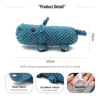 Grinçant à mâcher Animal en peluche grains de maïs en peluche Hippo chien jouets pour mâcheurs agressifs