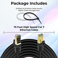 Câble Ethernet Cat7 100 pieds haute vitesse 10Gbps CMP câble réseau LAN pour PS5 routeur modem jeu