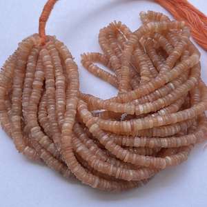 ลูกปัดหินมูนสโตนสีพีชธรรมชาติขนาด 4 มม. 6 มม. แบบเรียบสำหรับทำเครื่องประดับ สร้อยคอ สร้อยข้อมือ เกรด AAA - Product Image 2