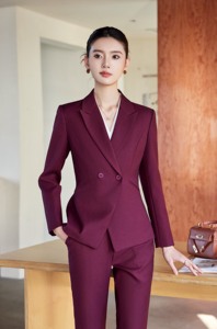 Traje Formal para Cajero de Banco, Combinación de Colores Calmos, <span class=keywords><strong>Blazer</strong></span> Formal, Traje de Poliéster de Alta Densidad, Uniforme de Recepción para Hotel - Product Image 5