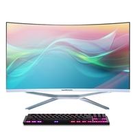 Ordenador de sobremesa curvo de 27 pulgadas, computadora de oficina para jugadores, todo en uno, I7 4960, 4 Gen, 8gb de Ram, 480gb, Ce