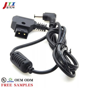 Kabel Daya JYX OED/ODM Male D-Tap P-tap Sudut Kanan 5.5*2.5mm Konektor DC Barrel Plug Panjang Dapat Disesuaikan Kabel Harness 20AWG - Product Image 4