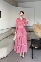 Nouvelle Robe Longue Plissée et Froncée pour Femme Grande Taille, Coupe Ample, Taille Naturelle, Manches Longues, Respirante, Lavable et Écologique – Collection Automne 2025