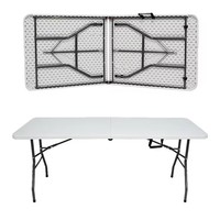 Table pliante en plastique léger Offre Spéciale Design moderne pour le camping en plein air BBQ Banquet School & Park Dining