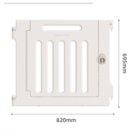 Parc intérieur pour animaux de compagnie de 70cm avec cloison de porte Clôture pour chat en plastique pour parc de jeux pour bébés et petits animaux