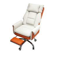 Chaise de bureau de direction pivotante en cuir à dossier haut de gros