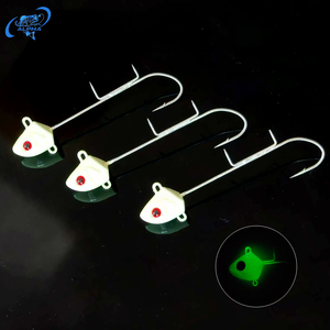 หัวจิ๊กเรืองแสงอัลฟ่า 20 กรัม 40 กรัม 60 กรัม พร้อมตะขอเกี่ยวแบบ 3 มิติ รูปทรงหัวปลา สำหรับตกปลาทะเลน้ำลึก ปลากระเบน ปลาหมึก - Product Image 1